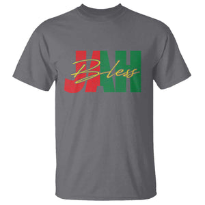 Rastafarian Jah Bless T Shirt Retro Reggae Rastafari Jamaica Rasta TS10 Charcoal Print Your Wear