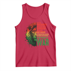 Lion of Judah Tank Top Rasta Haile Selassie War Speech Jah Bless TS10 Red Print Your Wear
