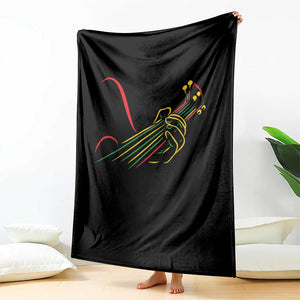 Reggae Guitar Throw Blanket Rasta Music Gift for Guitar Lovers TS10 Print Your Wear
