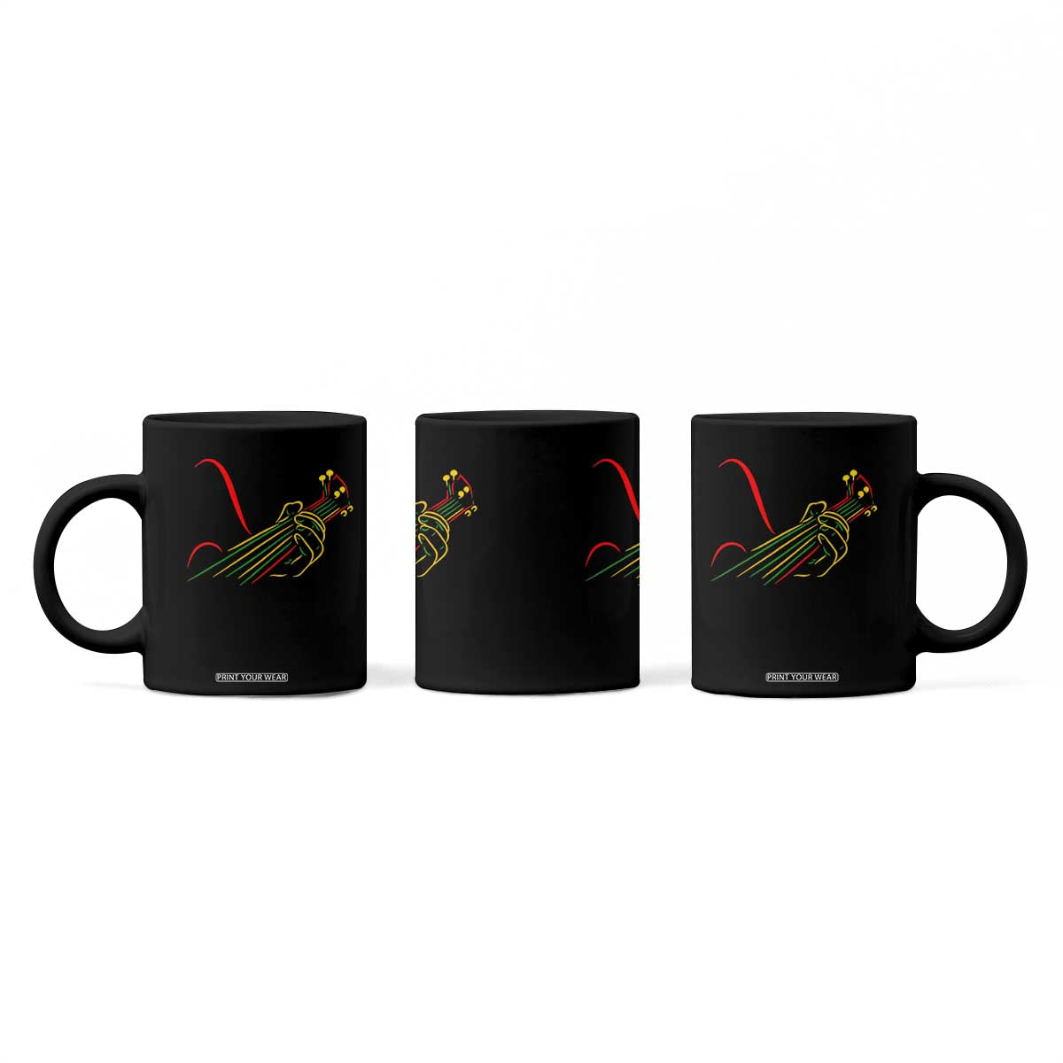 Reggae Guitar Coffee Mug Rasta Music Gift for Guitar Lovers TS10 Print Your Wear