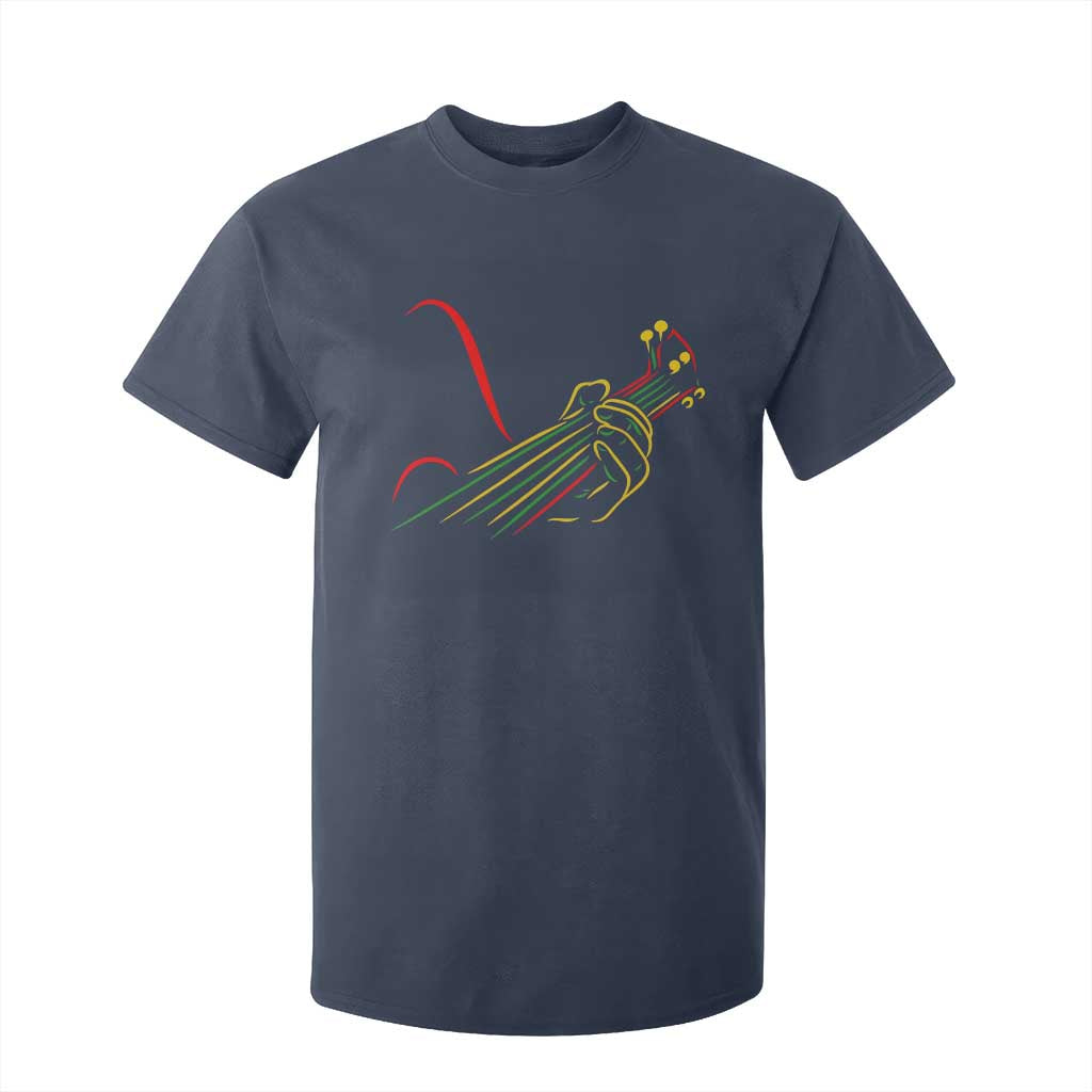 Reggae Guitar T Shirt For Kid Rasta Music Gift for Guitar Lovers TS10 Navy Print Your Wear