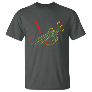 Reggae Guitar T Shirt Rasta Music Gift for Guitar Lovers TS10 Dark Heather Print Your Wear