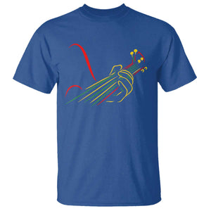 Reggae Guitar T Shirt Rasta Music Gift for Guitar Lovers TS10 Royal Blue Print Your Wear