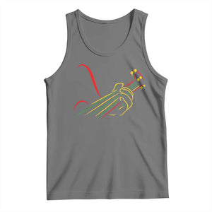 Reggae Guitar Tank Top Rasta Music Gift for Guitar Lovers TS10 Black Heather Print Your Wear