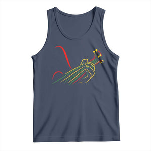 Reggae Guitar Tank Top Rasta Music Gift for Guitar Lovers TS10 Navy Print Your Wear
