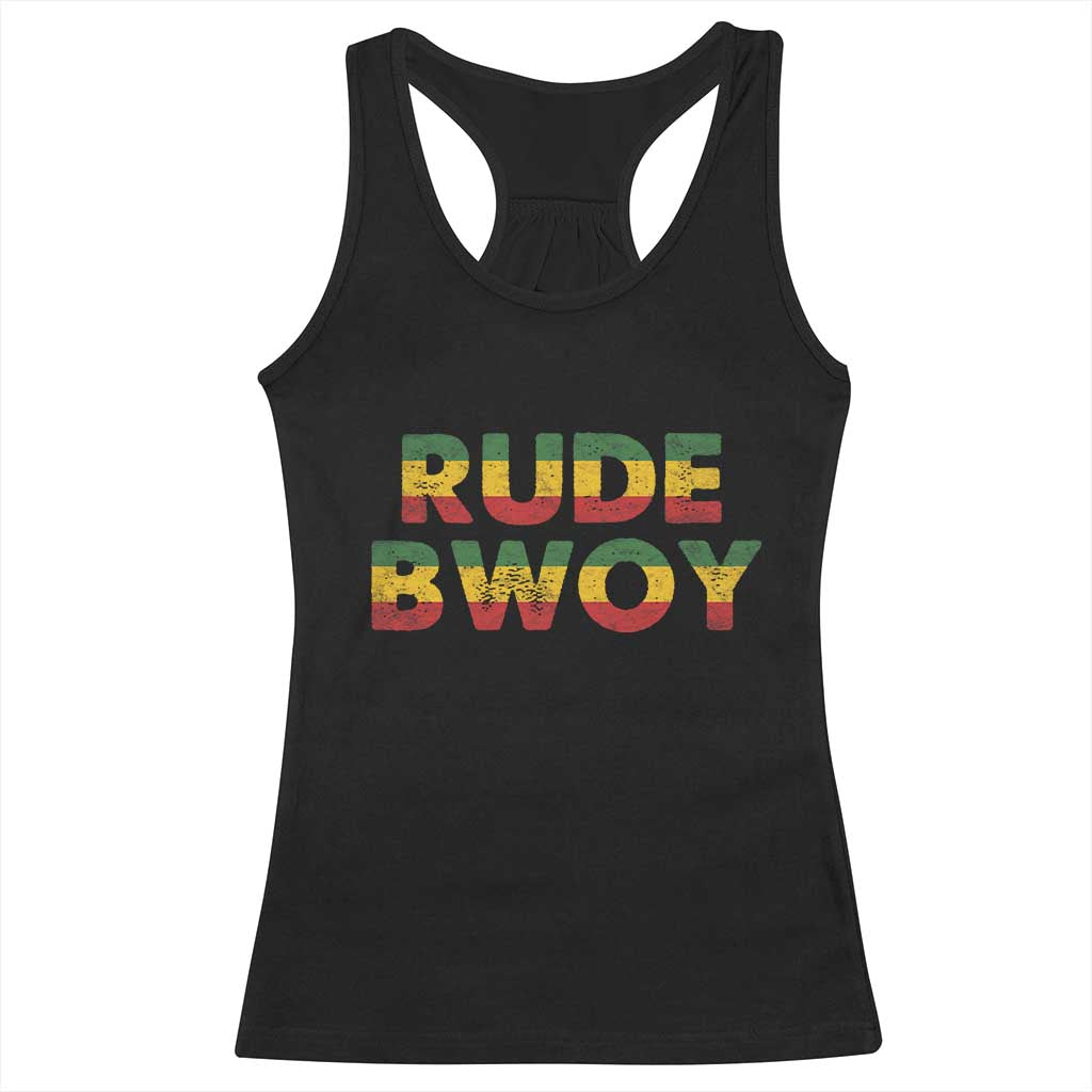 Rude Boy Racerback Tank Top Jamaican Rasta Reggae Roots Gifts Jamaica TS10 Black Print Your Wear