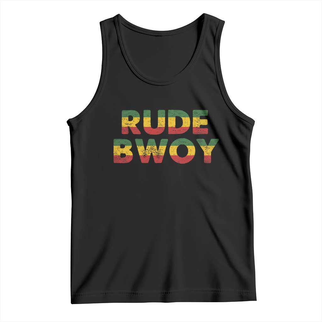 Rude Boy Tank Top Jamaican Rasta Reggae Roots Gifts Jamaica TS10 Black Print Your Wear
