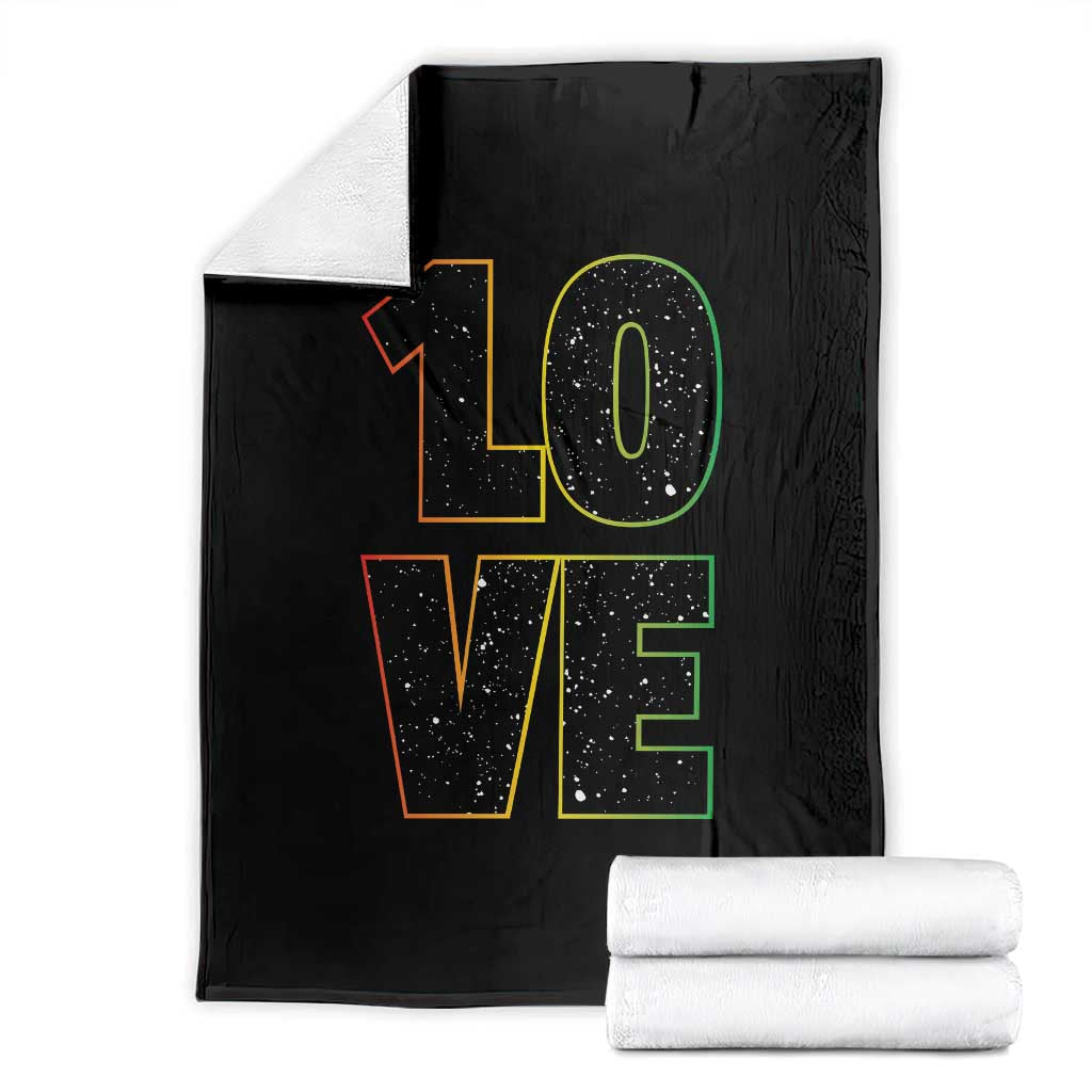 One Love Jamaican Rasta Reggage Music Throw Blanket TS10 Black Print Your Wear