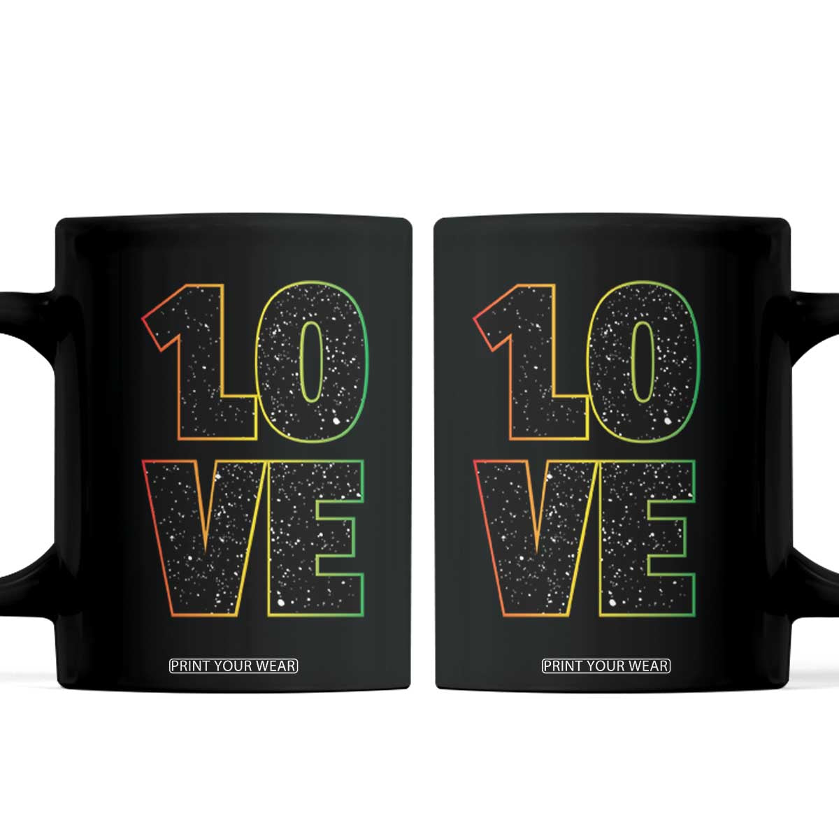 One Love Jamaican Rasta Reggage Music Coffee Mug TS10 Black Print Your Wear