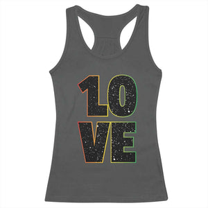One Love Jamaican Rasta Reggage Music Racerback Tank Top TS10 Dark Heather Print Your Wear