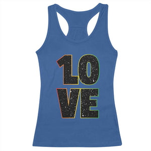 One Love Jamaican Rasta Reggage Music Racerback Tank Top TS10 Royal Blue Print Your Wear