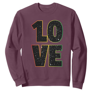 One Love Jamaican Rasta Reggage Music Sweatshirt TS10 Maroon Print Your Wear