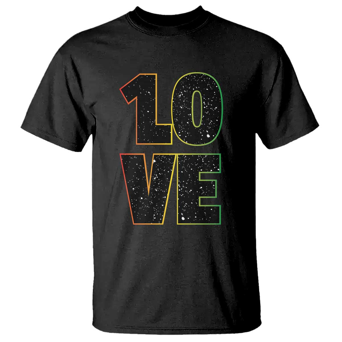 One Love Jamaican Rasta Reggage Music T Shirt TS10 Black Print Your Wear