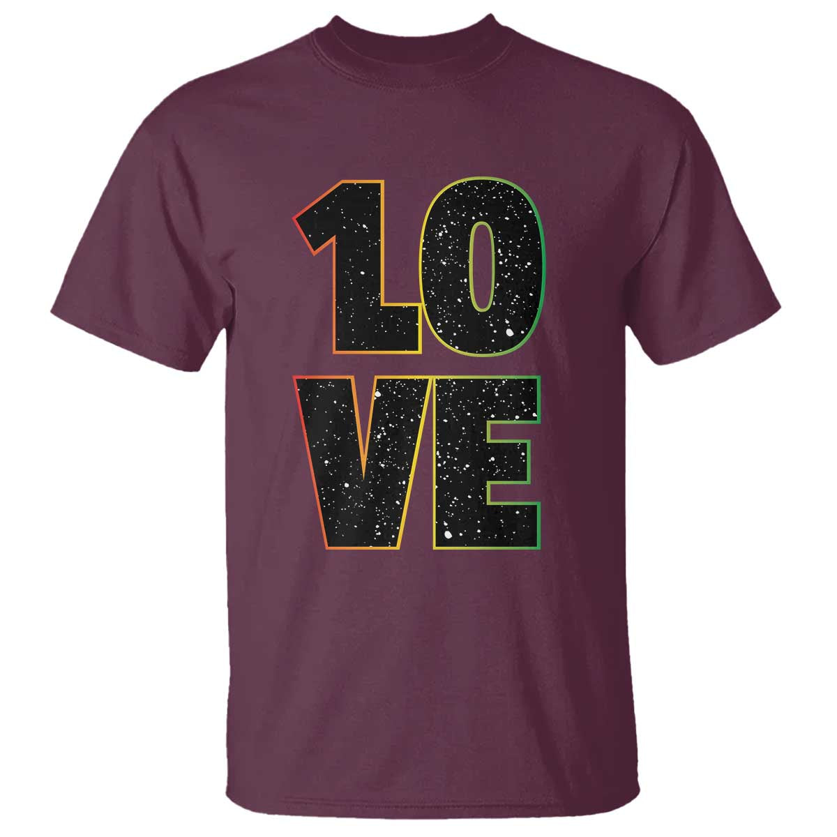 One Love Jamaican Rasta Reggage Music T Shirt TS10 Maroon Print Your Wear