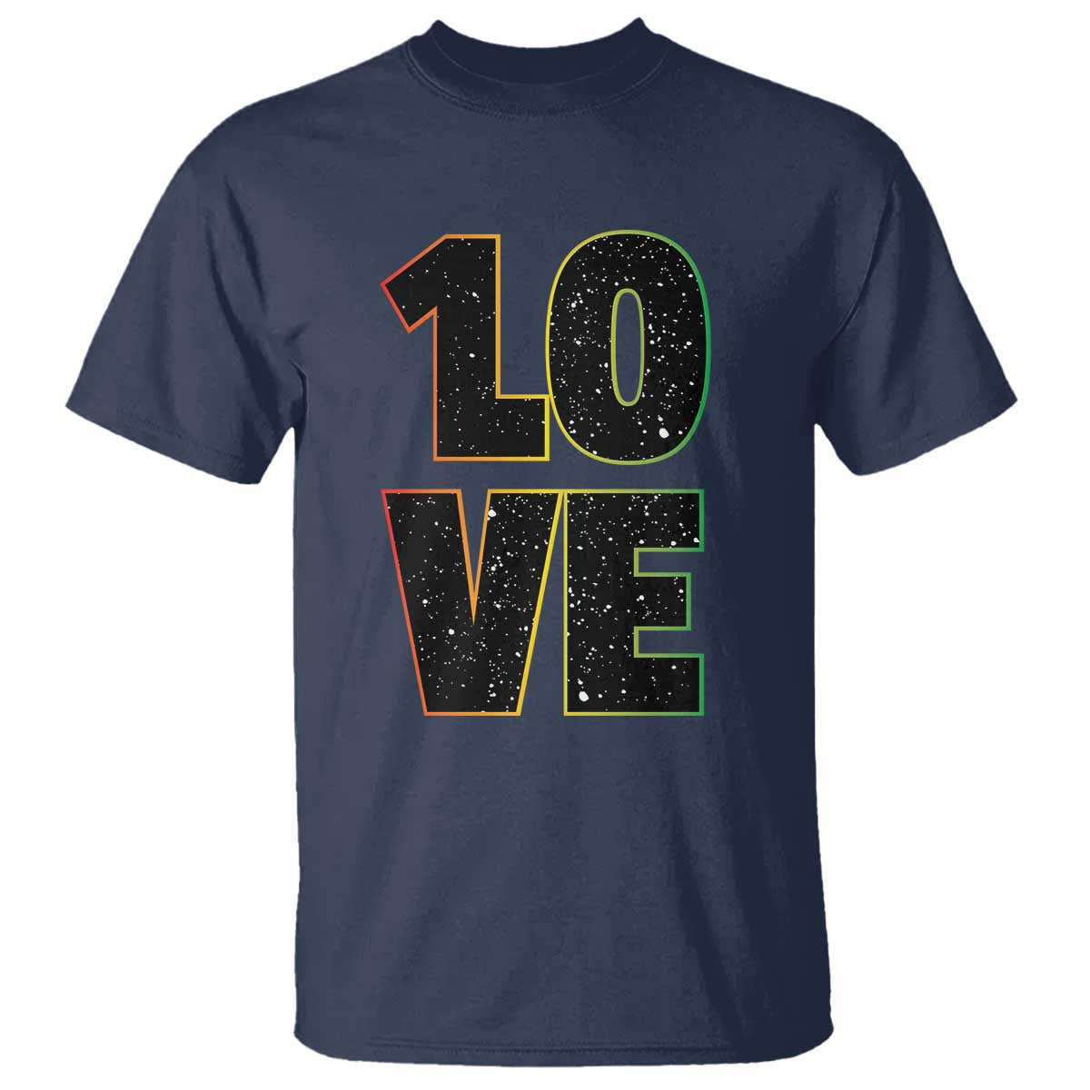 One Love Jamaican Rasta Reggage Music T Shirt TS10 Navy Print Your Wear