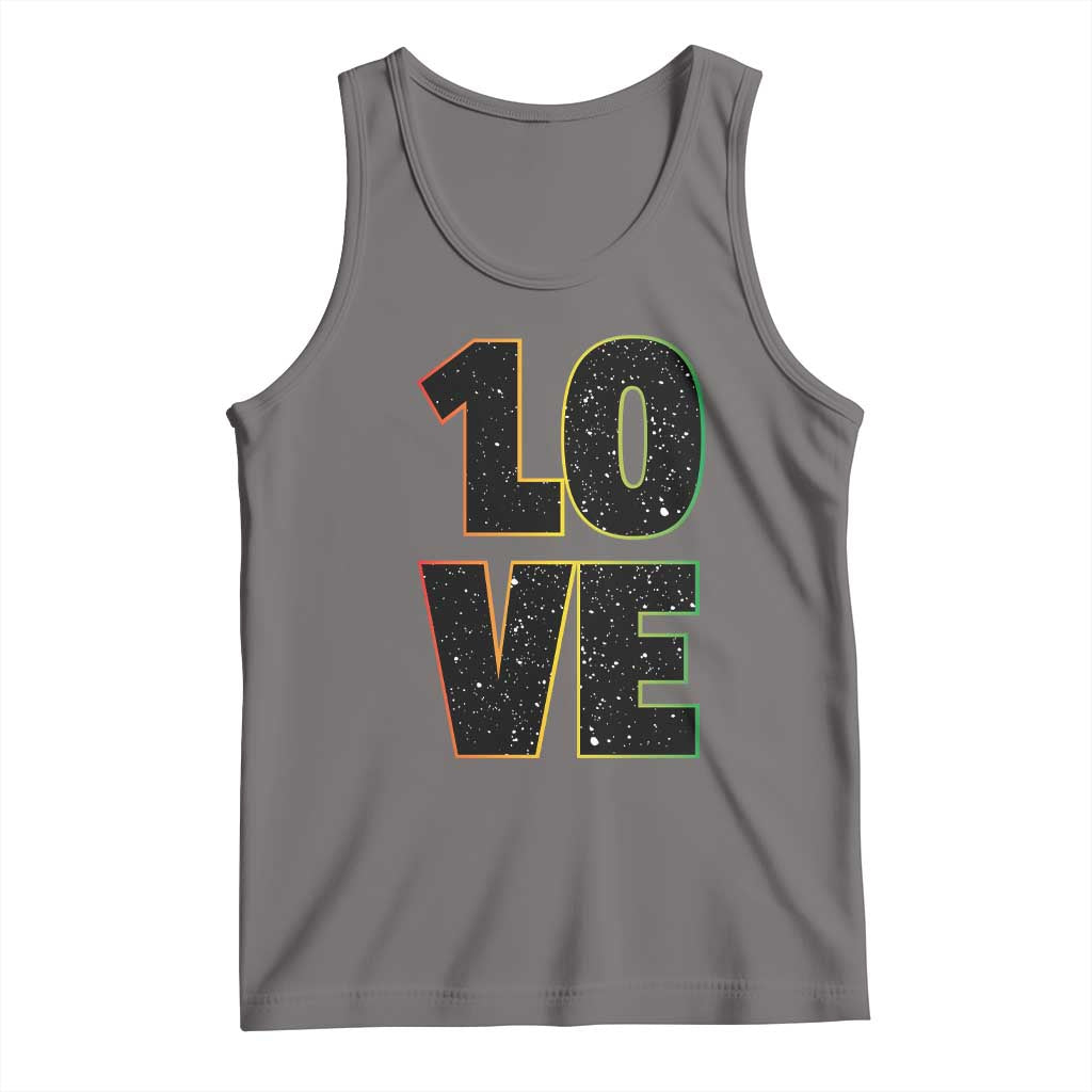One Love Jamaican Rasta Reggage Music Tank Top TS10 Deep Heather Print Your Wear