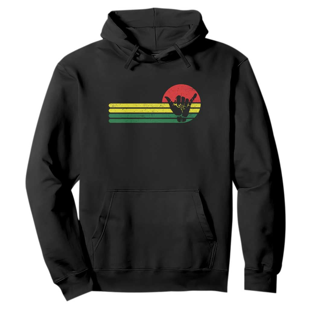 Rasta Reggae Shaka Hand Hoodie Retro Vintage Jamaica Flag Rasta Hawaii Shaka Sign TS10 Black Print Your Wear