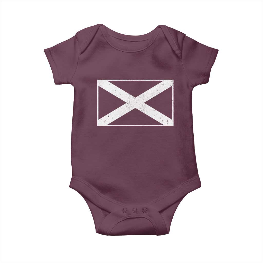 Scotland Flag Saltire Baby Onesie SCOT Scottish Independence Pride TS10 Maroon Print Your Wear