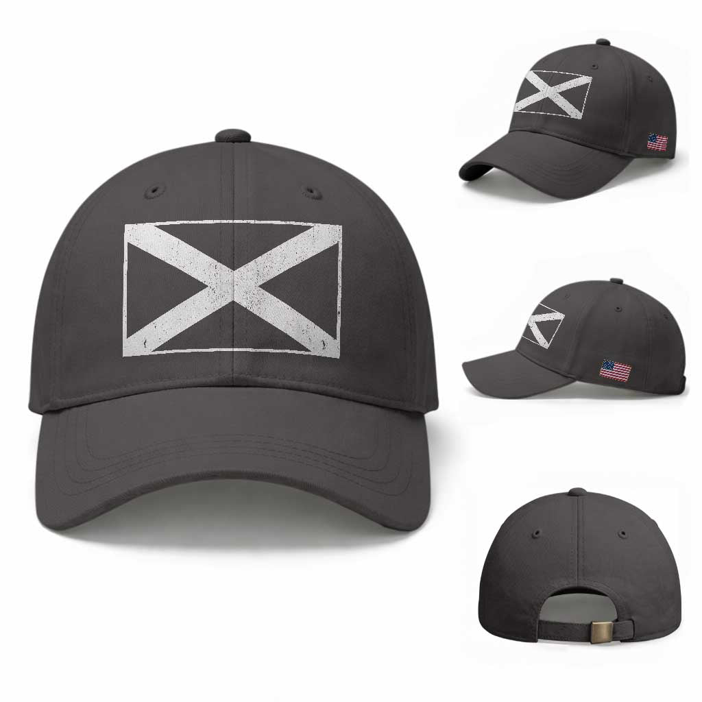 Scotland Flag Saltire Baseball Cap SCOT Scottish Independence Pride TS10 Baseball Cap Universal Fit Dark Gray Print Your Wear