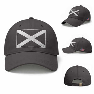 Scotland Flag Saltire Baseball Cap SCOT Scottish Independence Pride TS10 Baseball Cap Universal Fit Dark Gray Print Your Wear