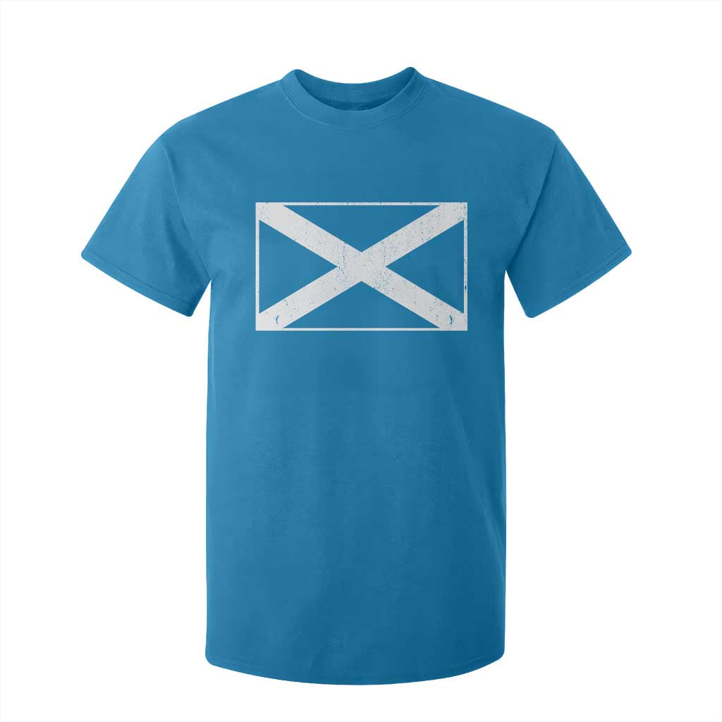 Scotland Flag Saltire T Shirt For Kid SCOT Scottish Independence Pride TS10 Sapphire Print Your Wear