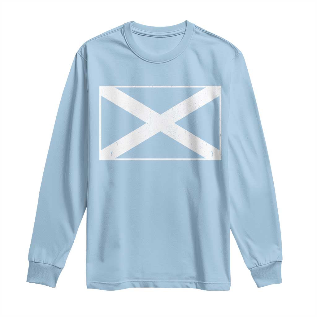 Scotland Flag Saltire Long Sleeve Shirt SCOT Scottish Independence Pride TS10 Light Blue Print Your Wear