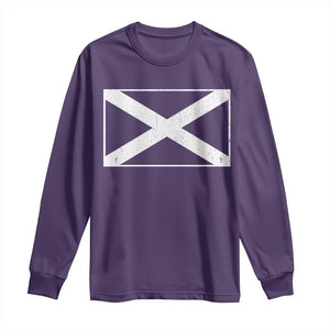 Scotland Flag Saltire Long Sleeve Shirt SCOT Scottish Independence Pride TS10 Purple Print Your Wear