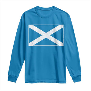 Scotland Flag Saltire Long Sleeve Shirt SCOT Scottish Independence Pride TS10 Sapphire Print Your Wear