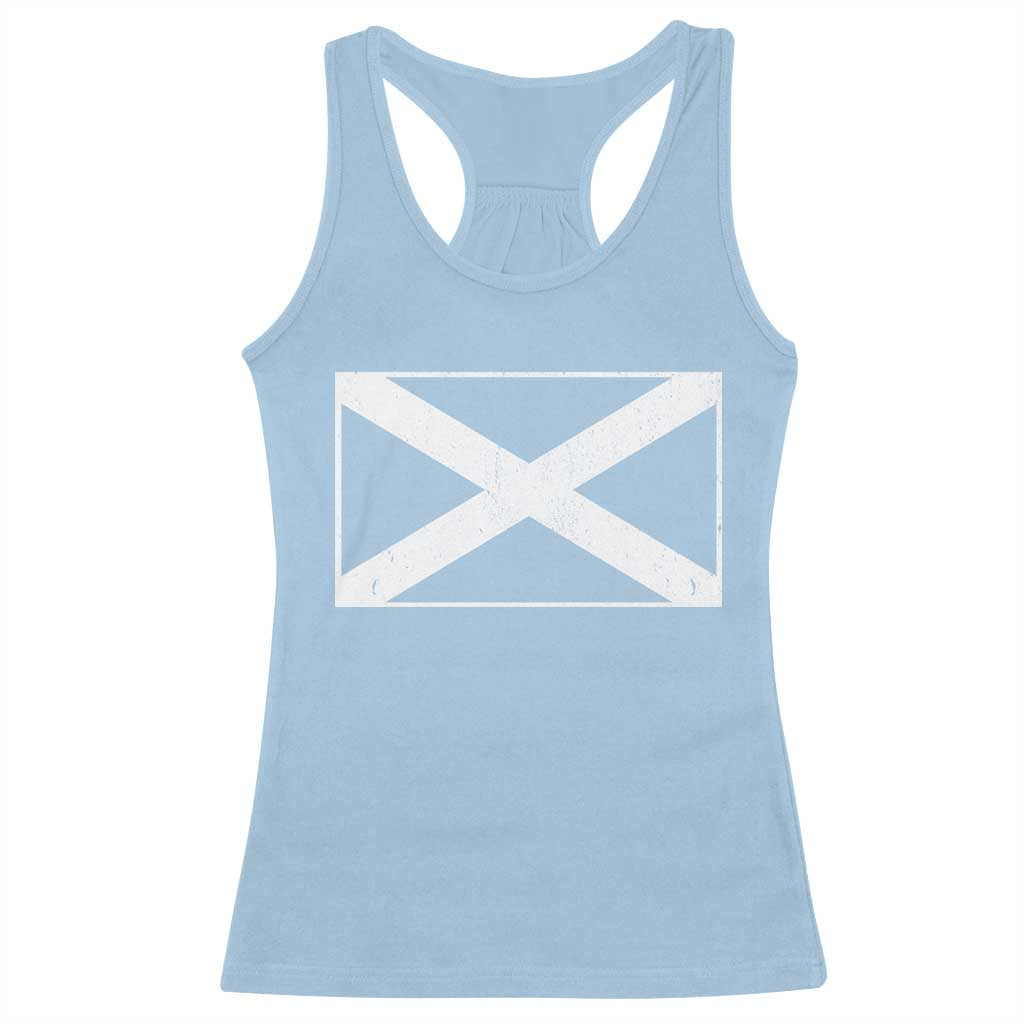 Scotland Flag Saltire Racerback Tank Top SCOT Scottish Independence Pride TS10 Light Blue Print Your Wear
