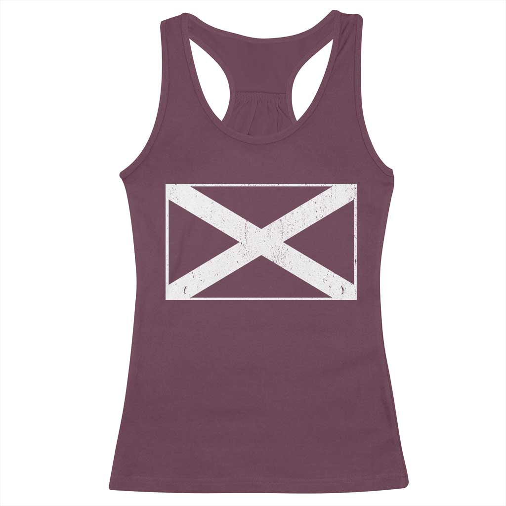 Scotland Flag Saltire Racerback Tank Top SCOT Scottish Independence Pride TS10 Maroon Print Your Wear