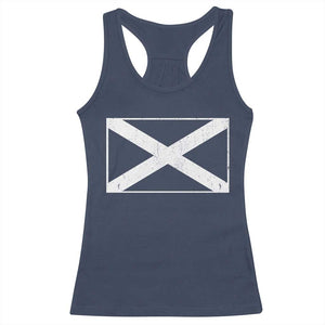 Scotland Flag Saltire Racerback Tank Top SCOT Scottish Independence Pride TS10 Navy Print Your Wear