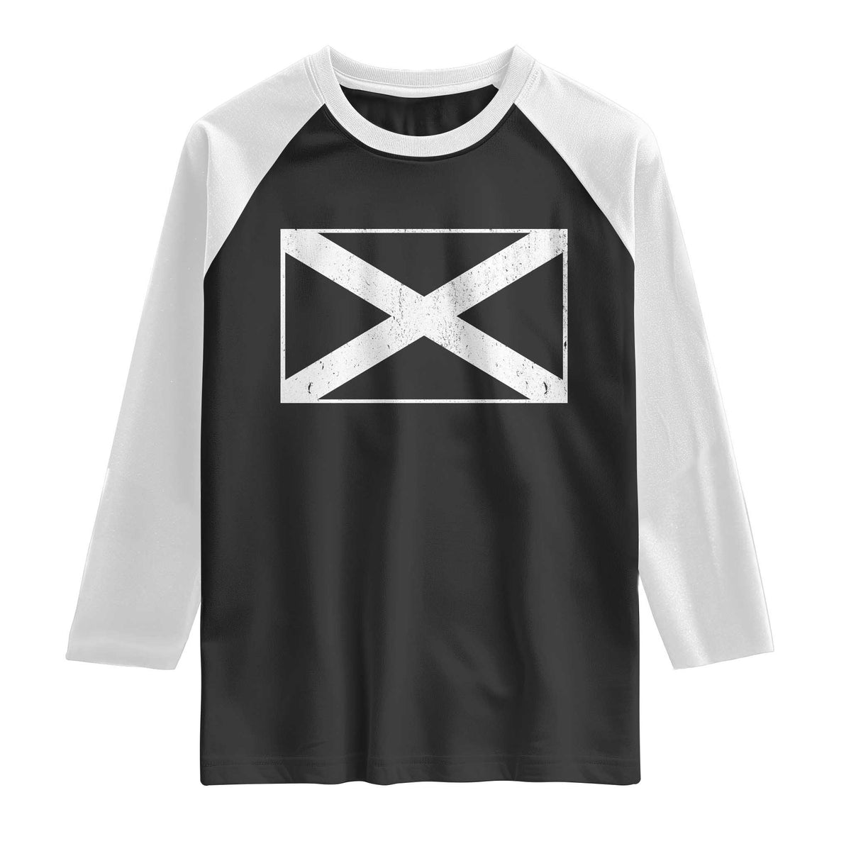 Scotland Flag Saltire Raglan Shirt SCOT Scottish Independence Pride TS10 Black White Print Your Wear
