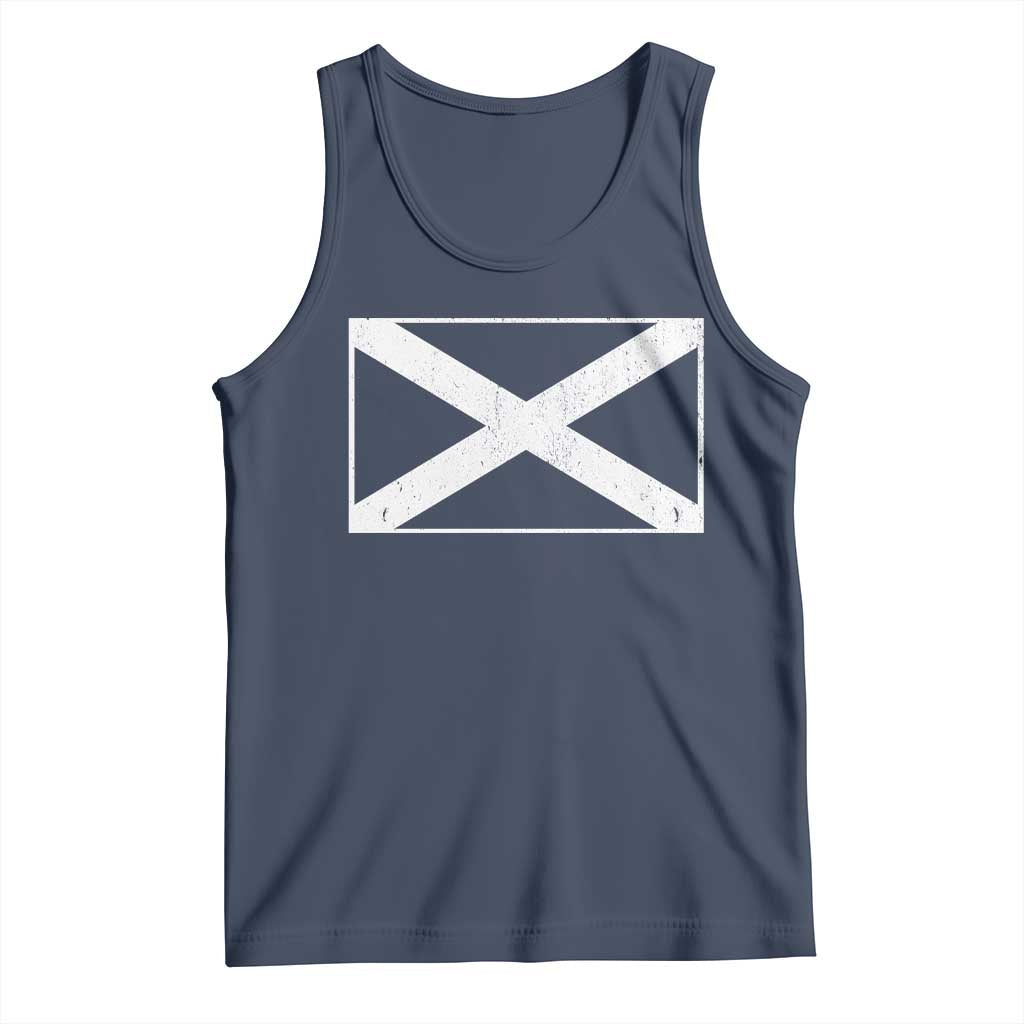 Scotland Flag Saltire Tank Top SCOT Scottish Independence Pride TS10 Navy Print Your Wear