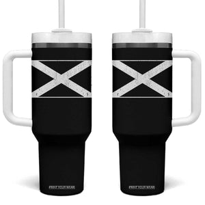 Scotland Flag Saltire Tumbler With Handle SCOT Scottish Independence Pride TS10 One Size: 40 oz Black Print Your Wear