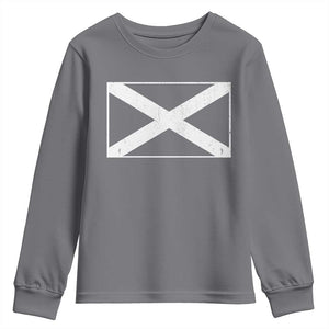 Scotland Flag Saltire Youth Sweatshirt SCOT Scottish Independence Pride TS10 Charcoal Print Your Wear