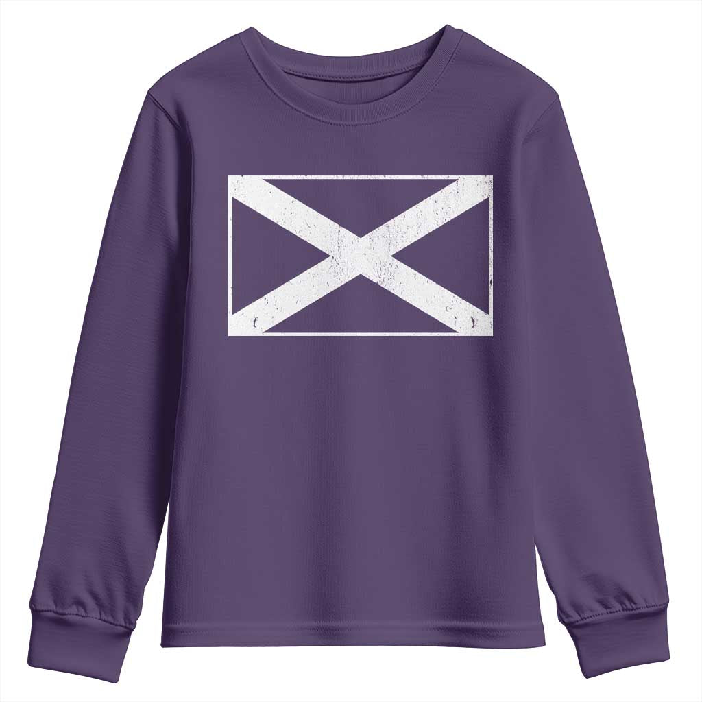 Scotland Flag Saltire Youth Sweatshirt SCOT Scottish Independence Pride TS10 Purple Print Your Wear