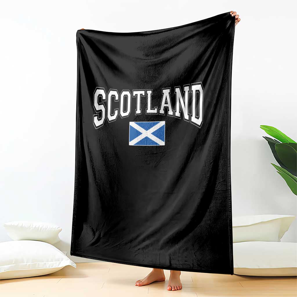 Scotland Throw Blanket Vintage Retro Varsity Sports Scottish Flag Graphic TS10 Print Your Wear
