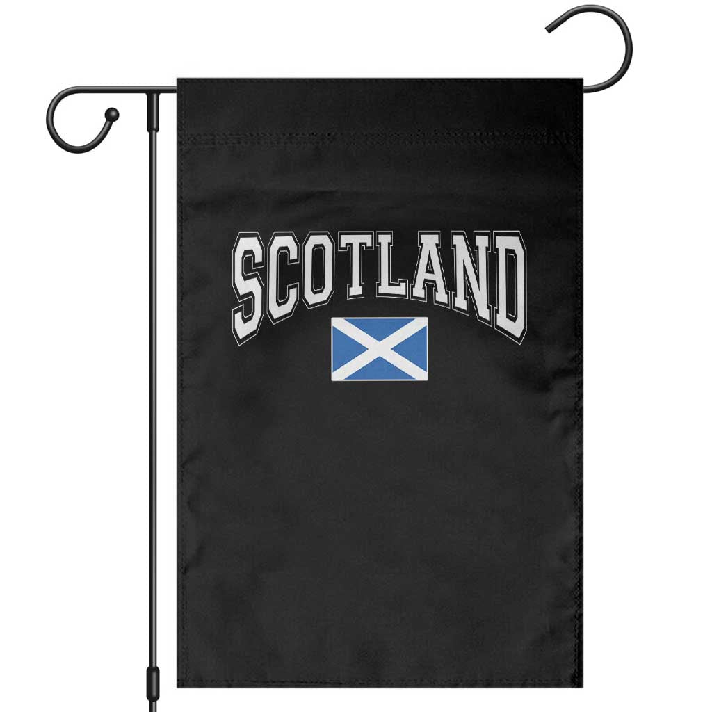 Scotland Garden Flag Vintage Retro Varsity Sports Scottish Flag Graphic TS10 Black Print Your Wear