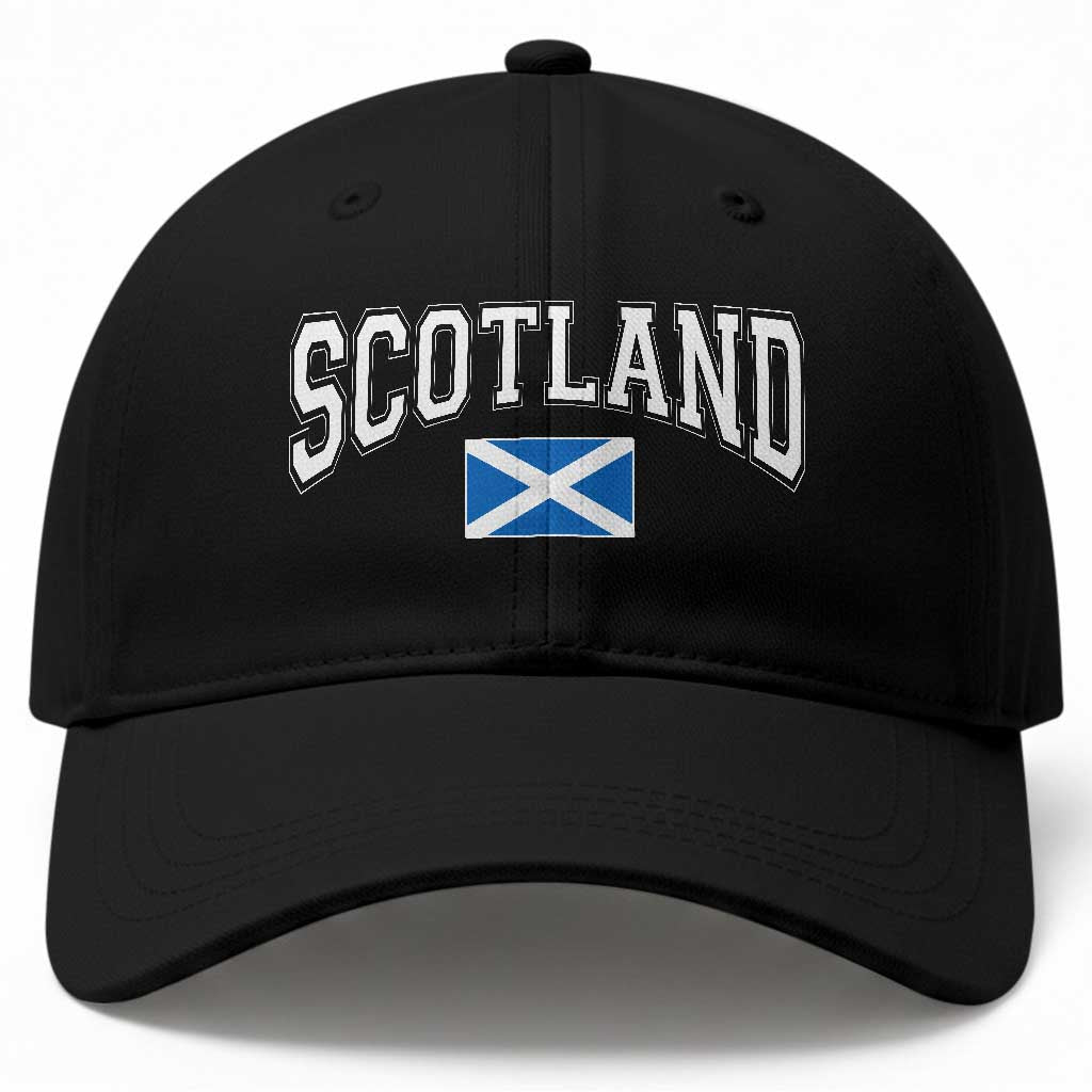 Scotland Baseball Cap Vintage Retro Varsity Sports Scottish Flag Graphic TS10 Print Your Wear