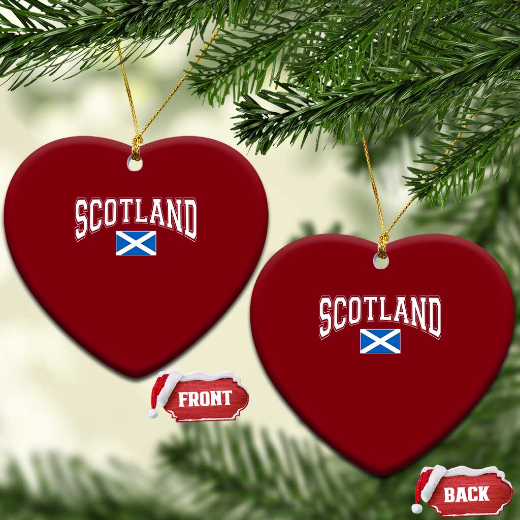 Scotland Ceramic Ornament Vintage Retro Varsity Sports Scottish Flag Graphic TS10 Print Your Wear