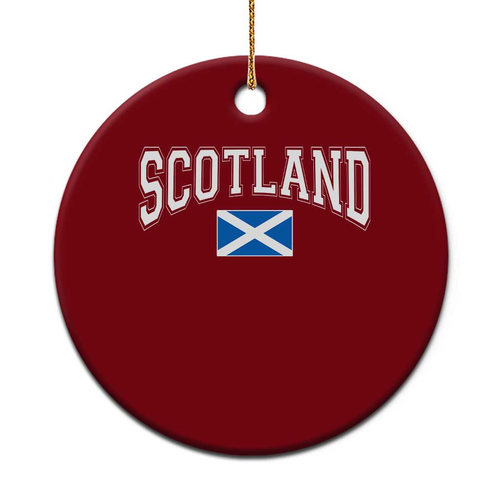 Scotland Ceramic Ornament Vintage Retro Varsity Sports Scottish Flag Graphic TS10 1pc Red Print Your Wear