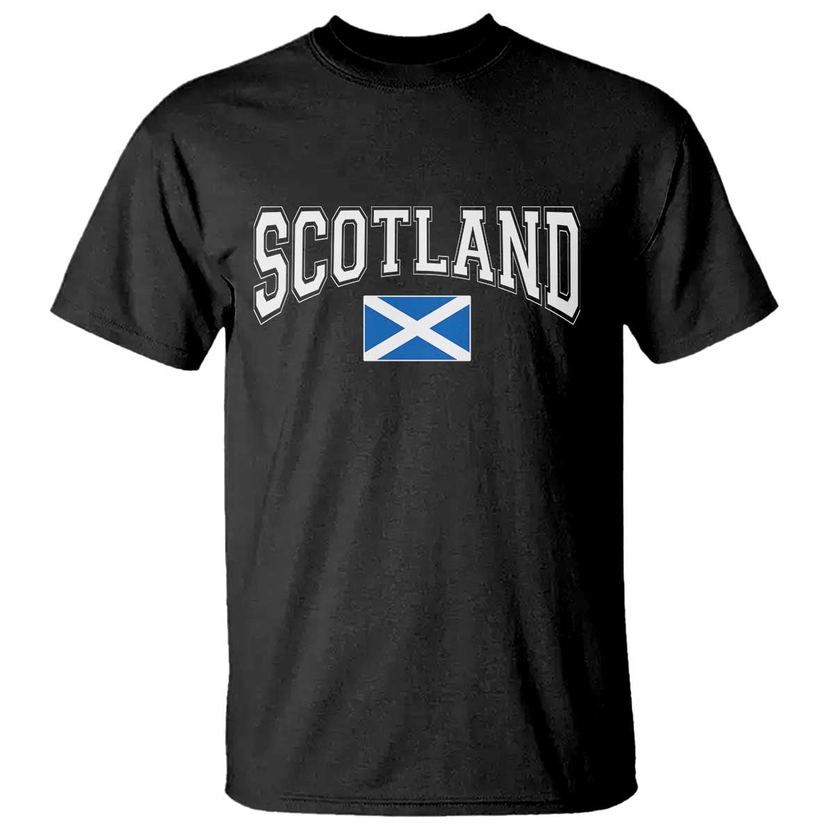 Scotland T Shirt Vintage Retro Varsity Sports Scottish Flag Graphic TS10 Black Print Your Wear