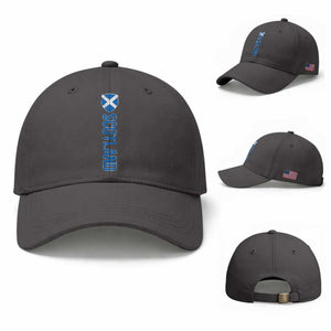 Scotland Flag Baseball Cap Vintage SCOT Scottish Independence Pride TS10 Baseball Cap Universal Fit Dark Gray Print Your Wear
