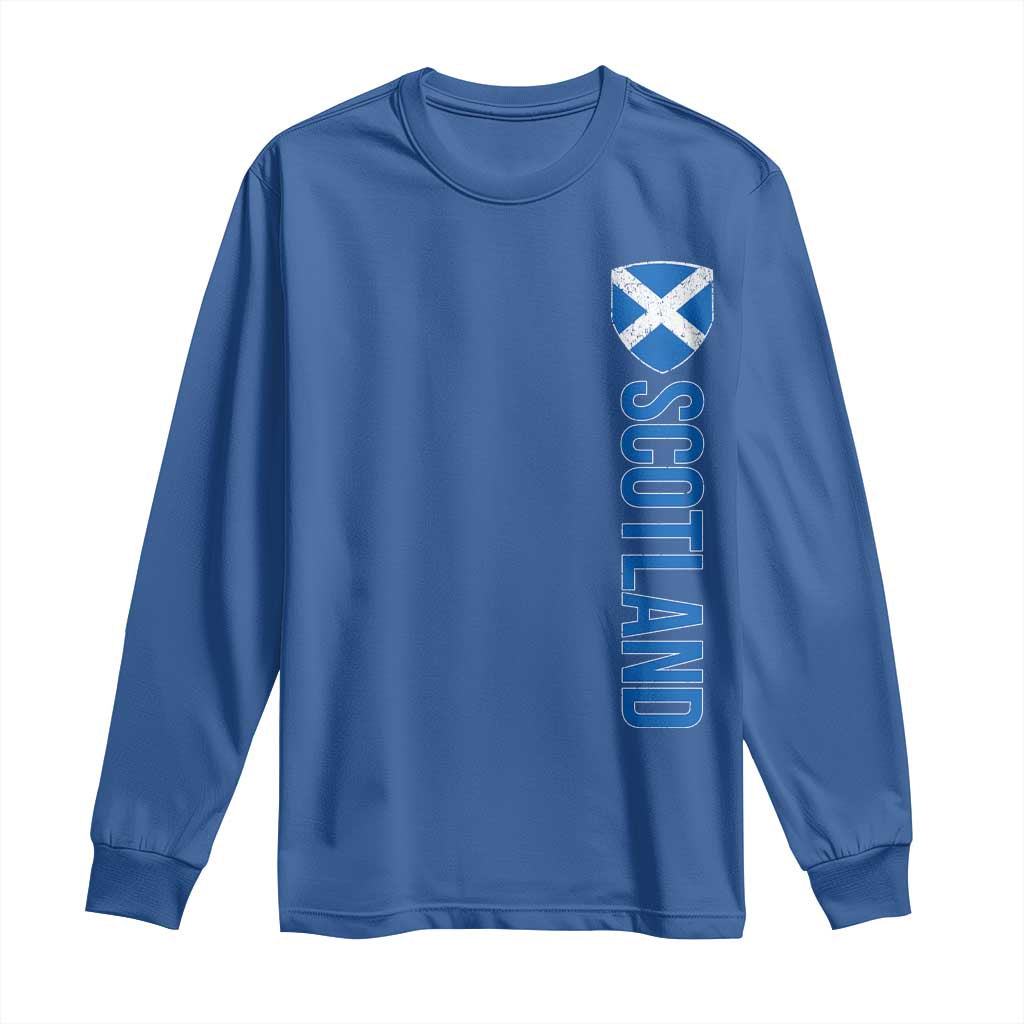 Scotland Flag Long Sleeve Shirt Vintage SCOT Scottish Independence Pride TS10 Royal Blue Print Your Wear