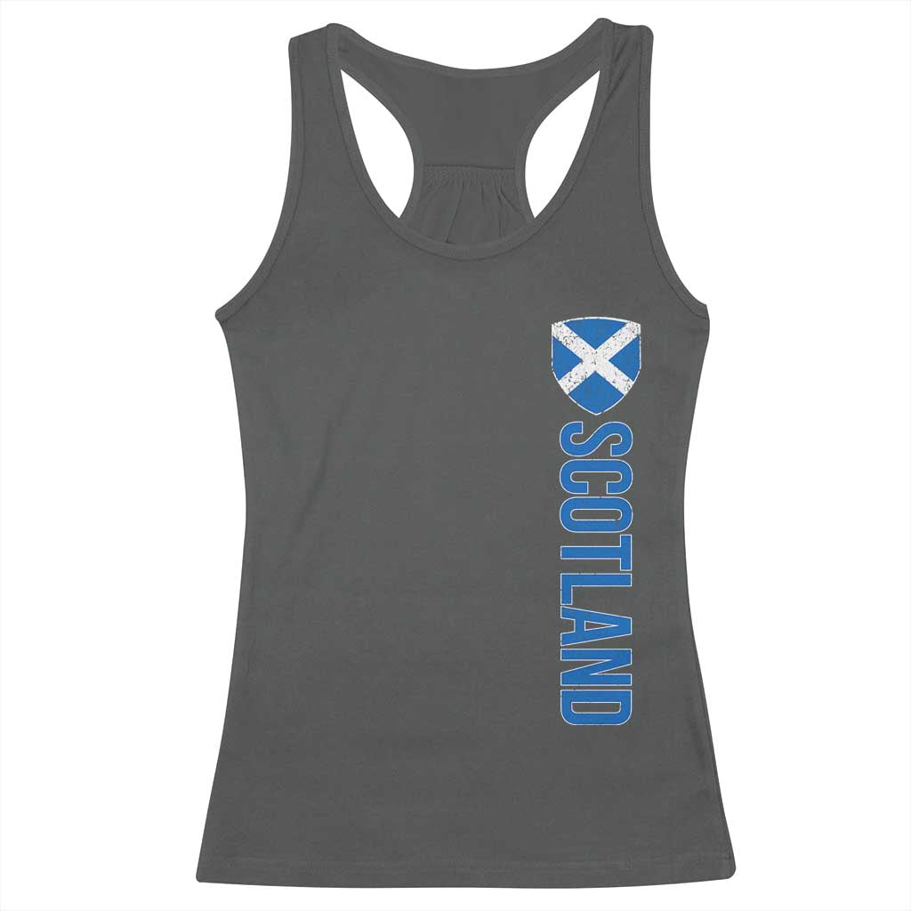 Scotland Flag Racerback Tank Top Vintage SCOT Scottish Independence Pride TS10 Dark Heather Print Your Wear