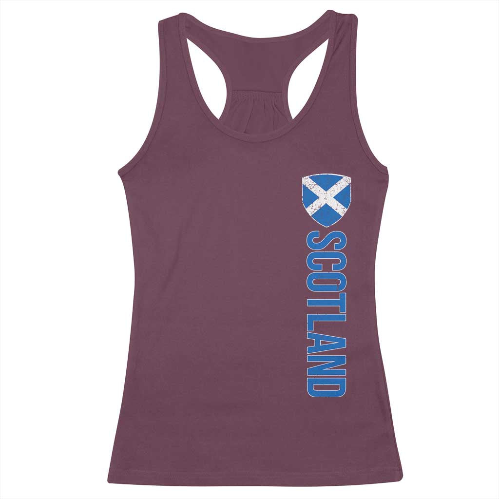 Scotland Flag Racerback Tank Top Vintage SCOT Scottish Independence Pride TS10 Maroon Print Your Wear
