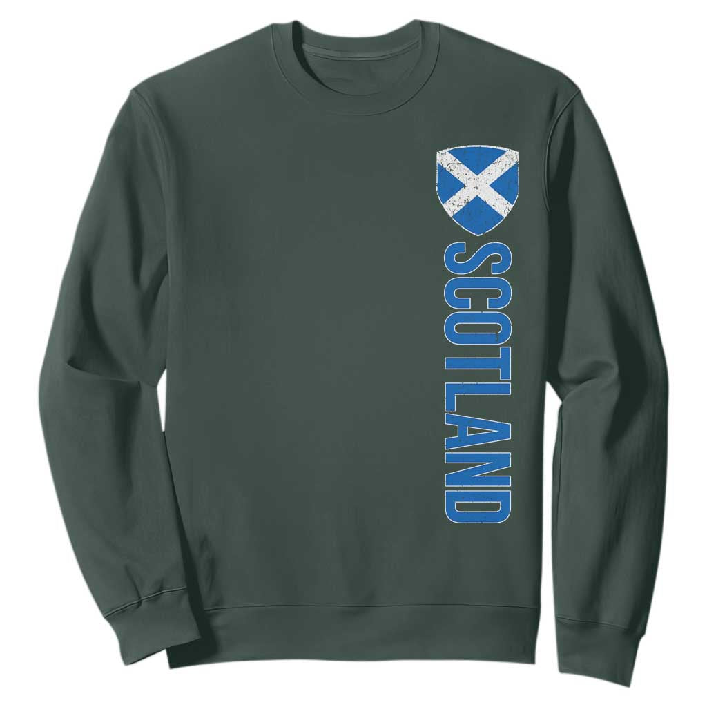 Scotland Flag Sweatshirt Vintage SCOT Scottish Independence Pride TS10 Dark Forest Green Print Your Wear