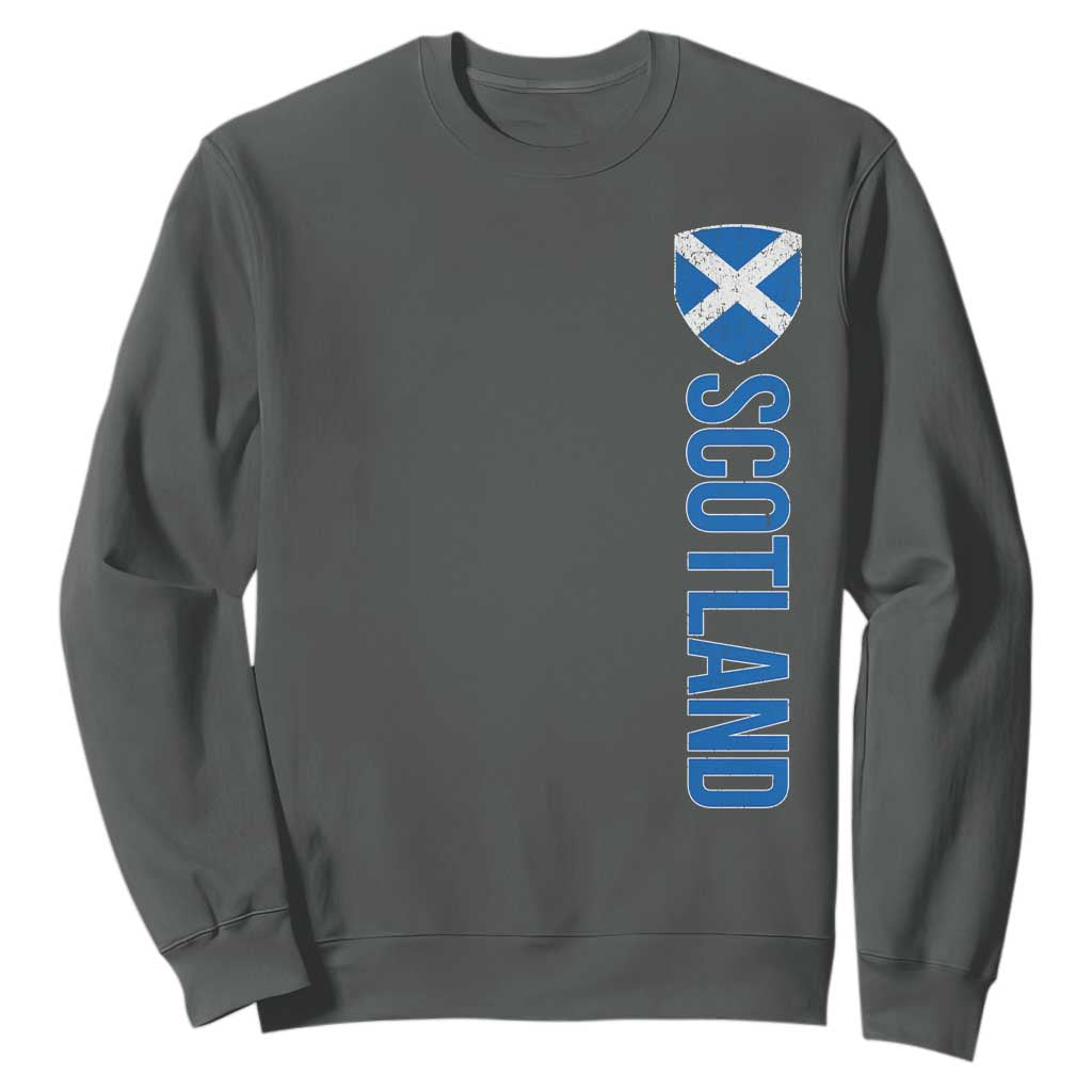 Scotland Flag Sweatshirt Vintage SCOT Scottish Independence Pride TS10 Dark Heather Print Your Wear