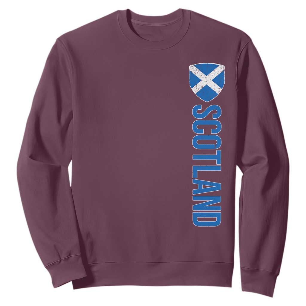 Scotland Flag Sweatshirt Vintage SCOT Scottish Independence Pride TS10 Maroon Print Your Wear