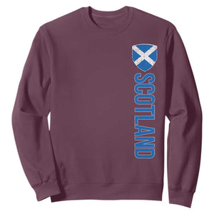Scotland Flag Sweatshirt Vintage SCOT Scottish Independence Pride TS10 Maroon Print Your Wear